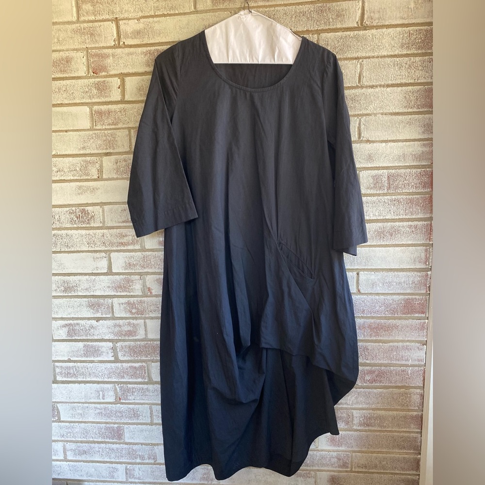 Alembika Black is Black Asymmetrical Pocket Dress